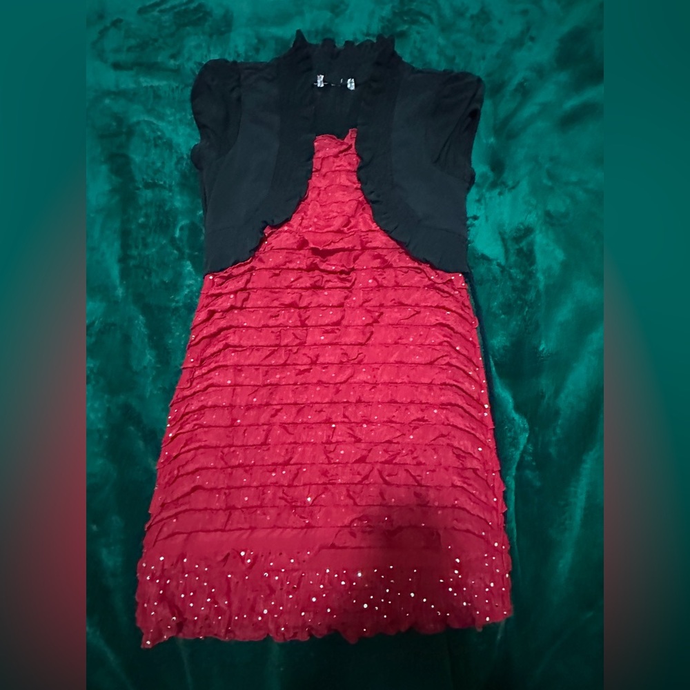 Jcpenny girl’s dress, color red, size 16